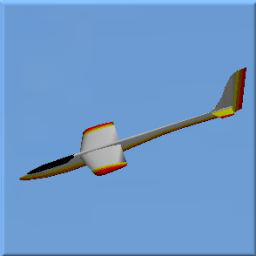 Phase 6: Classic aerobatic glider designed by Chris Foss, with for aileron, flaps, elevator and rudder control.
